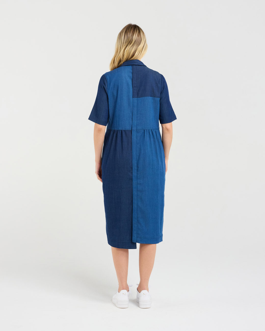 Blackstone Elise Patchwork Denim Dress