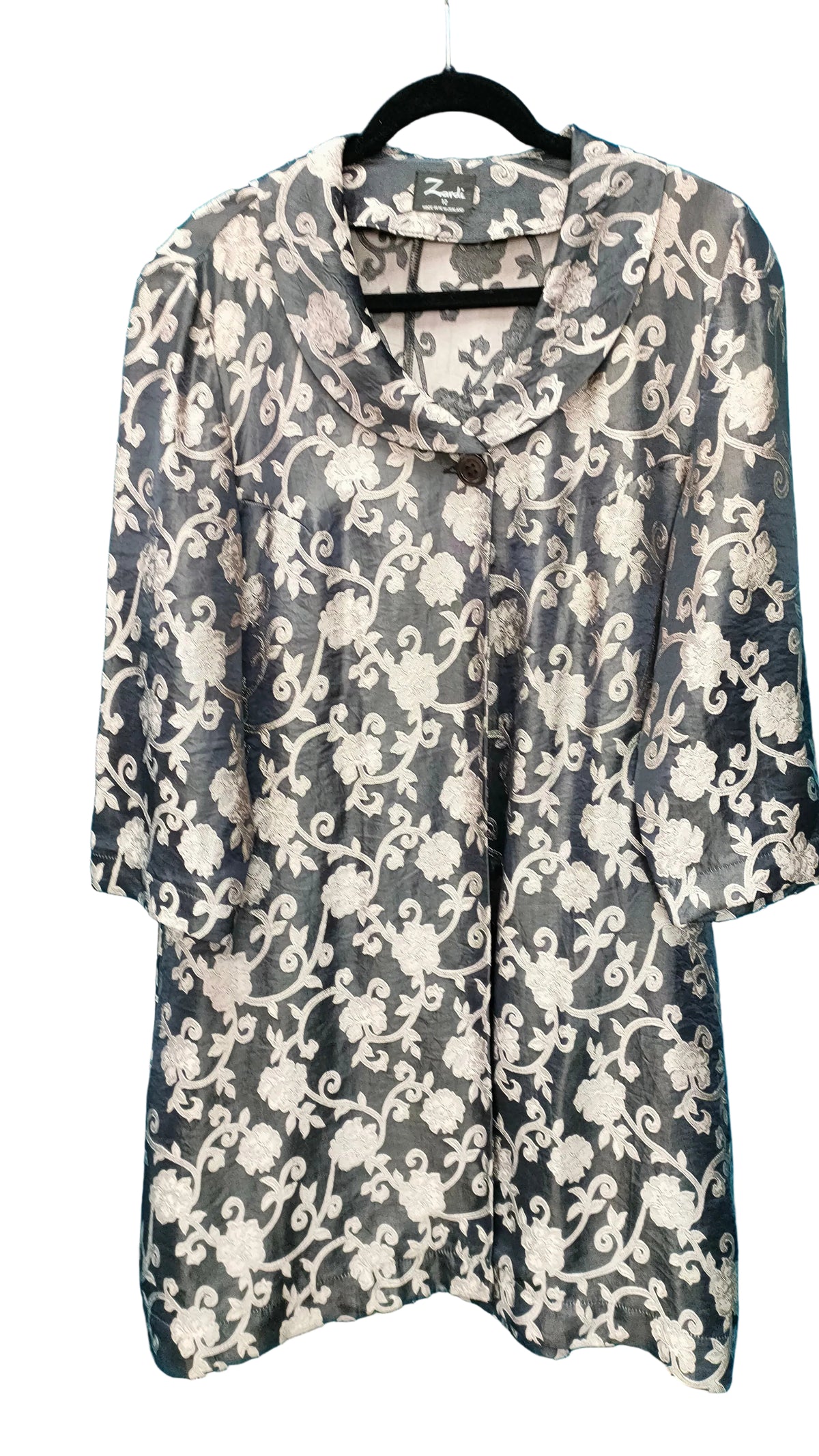 PRE OWNED Zardi Floral Jacquard Coat