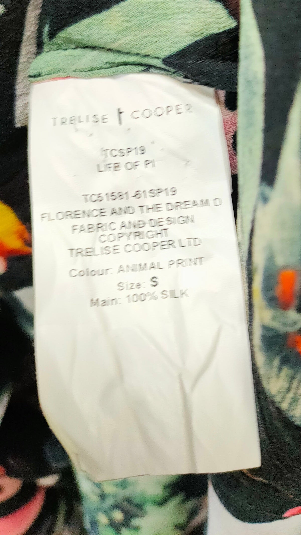 PRE OWNED Trelise Cooper Florence and the Dream Silk Animal Print Dress