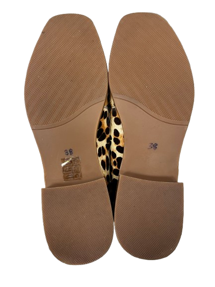PRE OWNED Bresley Dylan Leather Loafers - Tan Leopard