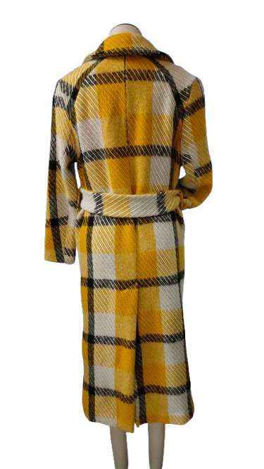 PRE OWNED Coop by Trelise Cooper Yellow and Black Check Coat