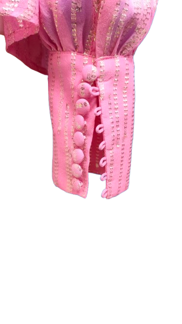 PRE OWNED Birgette Hirskind Pink Lurex Top -