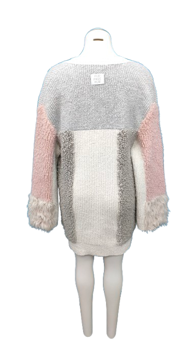 PRE OWNED Stella McCartney Faux Fur Patchwork Cardi