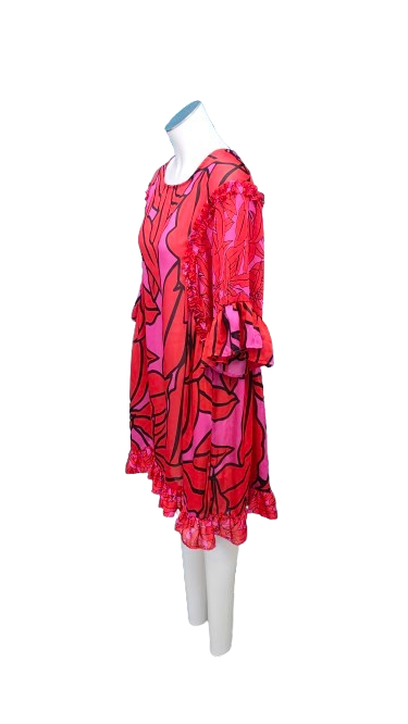 PRE OWNED Coop by Trelise Cooper Red/Pink Leaf Dress