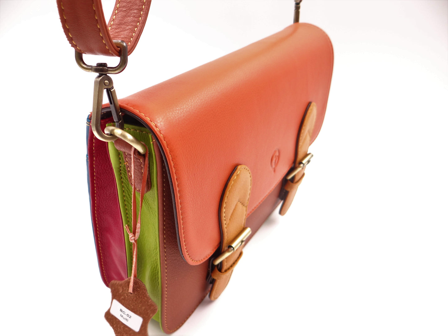 Second Nature Leather Cross Body Bag - Multi  #BC52