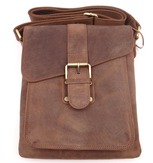 Second Nature Leather Crossbody Bag - Brown  #BC54