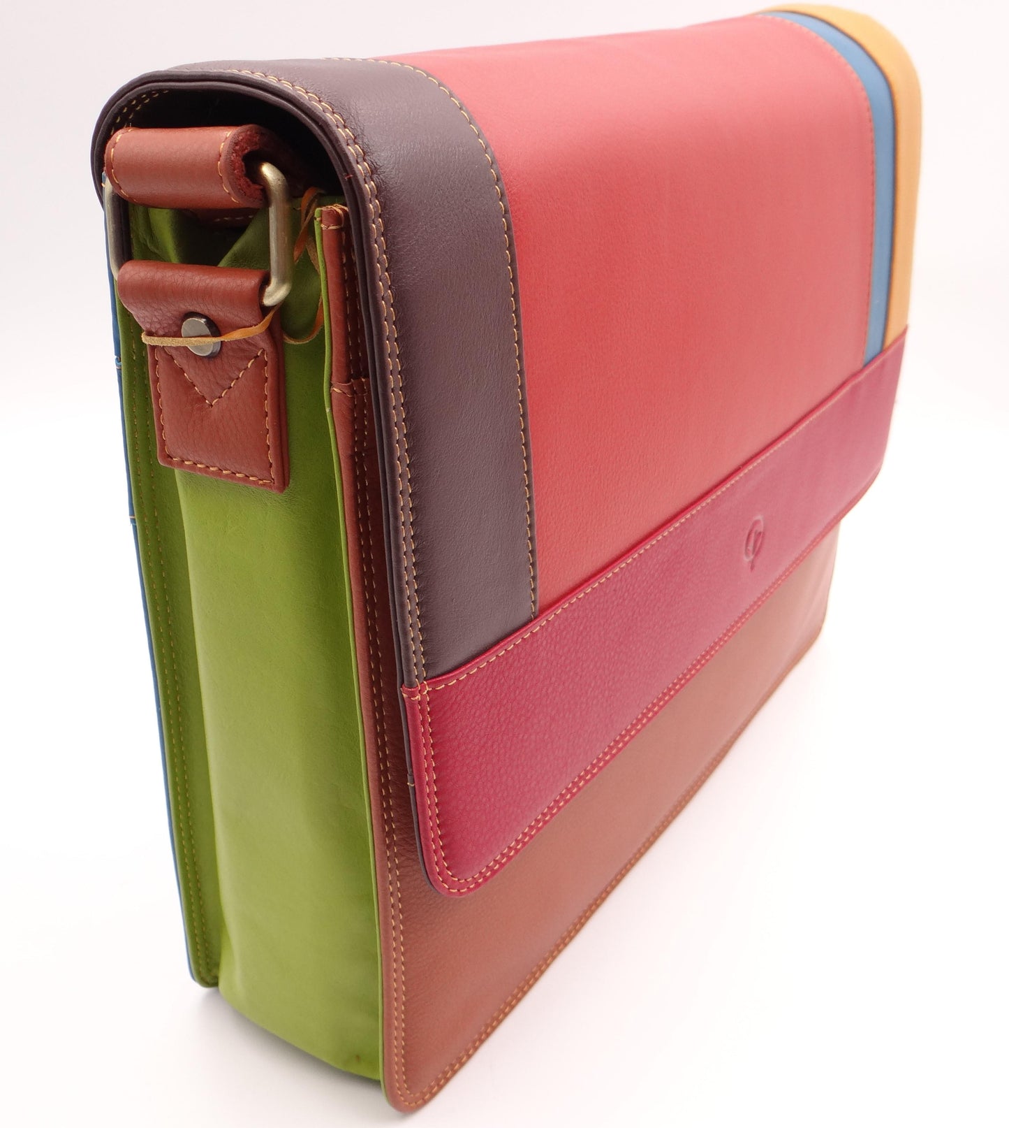 Second Nature Leather Large Satchel - Multi Colour #BC68