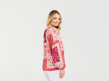 Blackstone Seraphine Tassel Top - Floral Patchwork