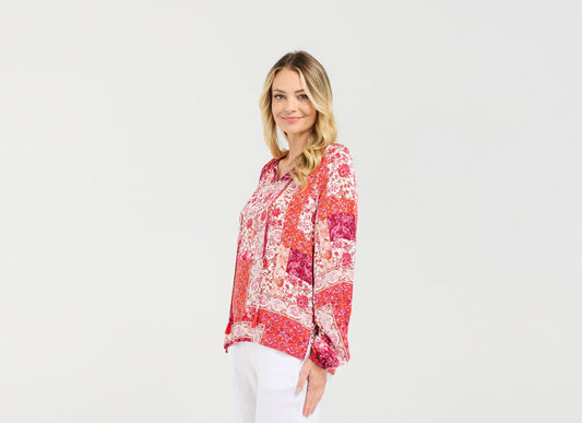 Blackstone Seraphine Tassel Top - Floral Patchwork