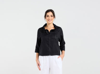 Blackstone Victoria Zip Front Jacket - Black