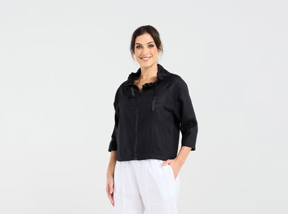 Blackstone Victoria Zip Front Jacket - Black