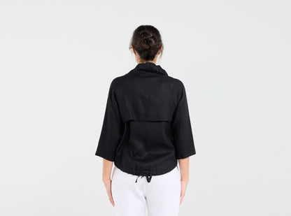 Blackstone Victoria Zip Front Jacket - Black
