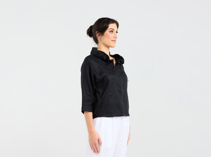 Blackstone Victoria Zip Front Jacket - Black