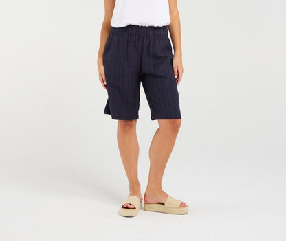 Blackstone Darcy Shirred Waistband Shorts - French Navy
