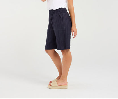 Blackstone Darcy Shirred Waistband Shorts - French Navy