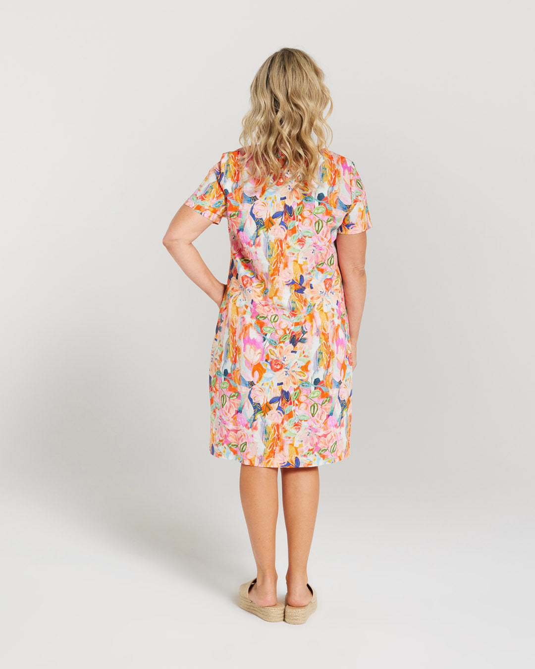 Blackstone Summer Rose Print Dress - Super Pink