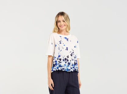 Blackstone Delanie Print Front Top - Floating Petals