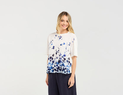 Blackstone Delanie Print Front Top - Floating Petals