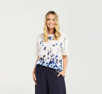Blackstone Delanie Print Front Top - Floating Petals