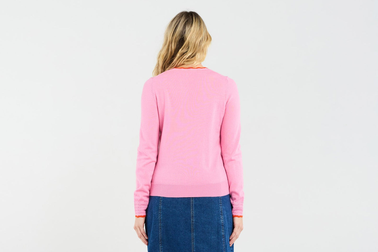 Blackstone Maddy Scallop Trim Knit - Pink