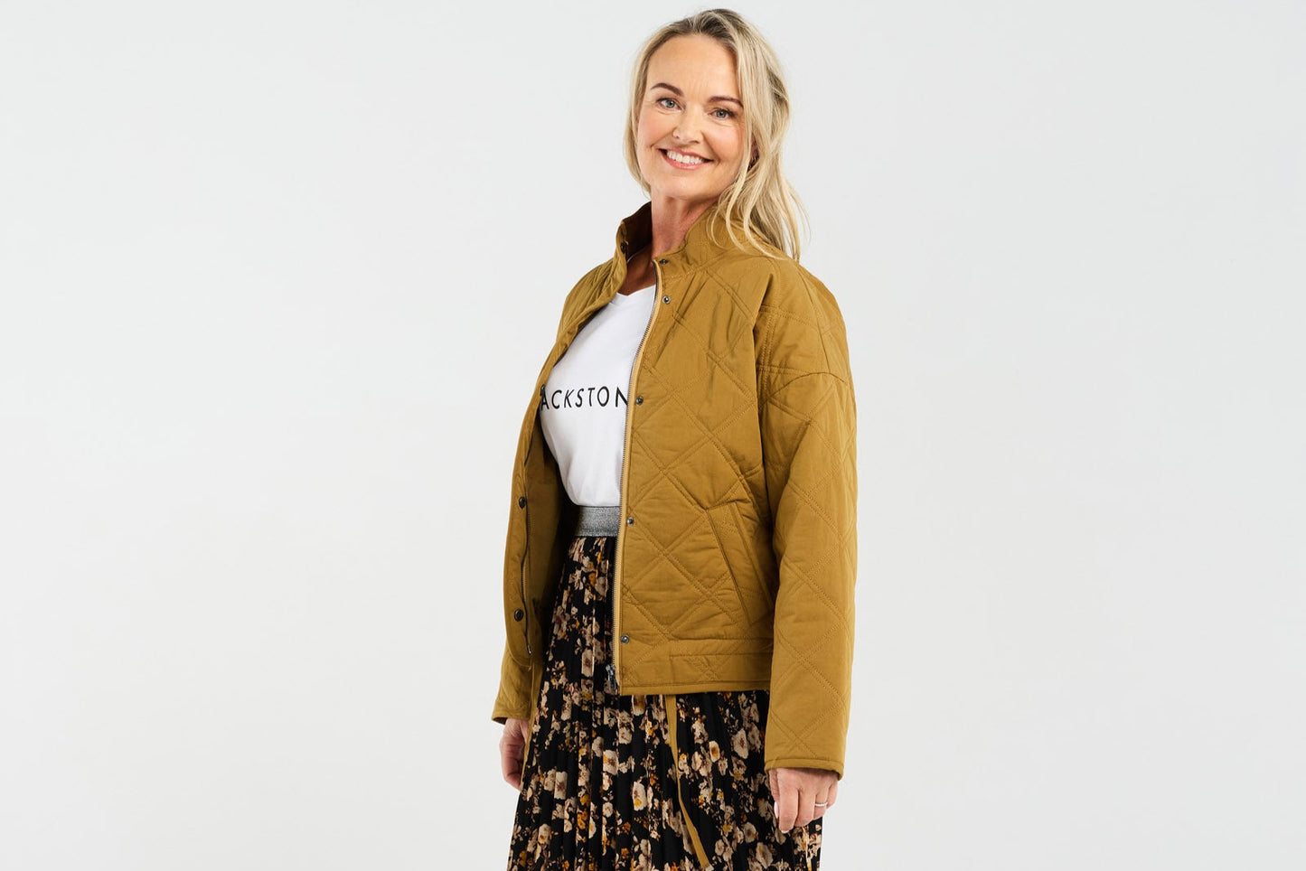 Blackstone Helene Quilted Jacket - Mustard