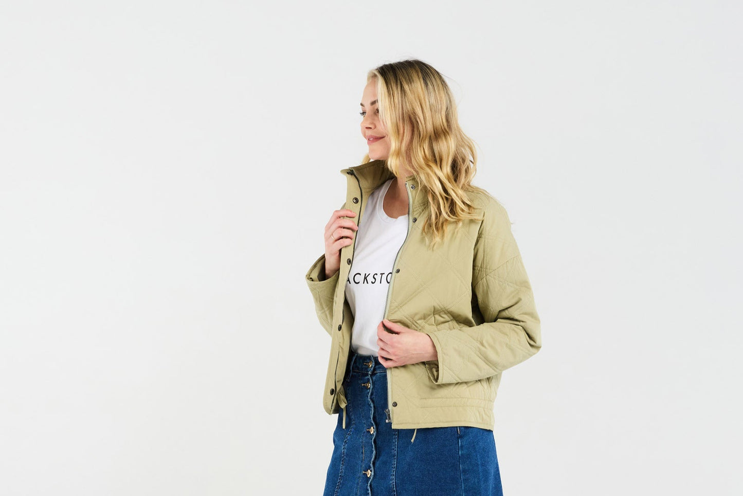 Blackstone Helene Quilted Jacket - Sage