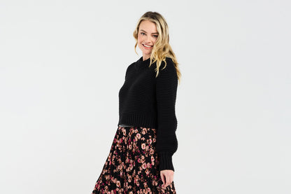 Blackstone Becca Crop Knit - Black