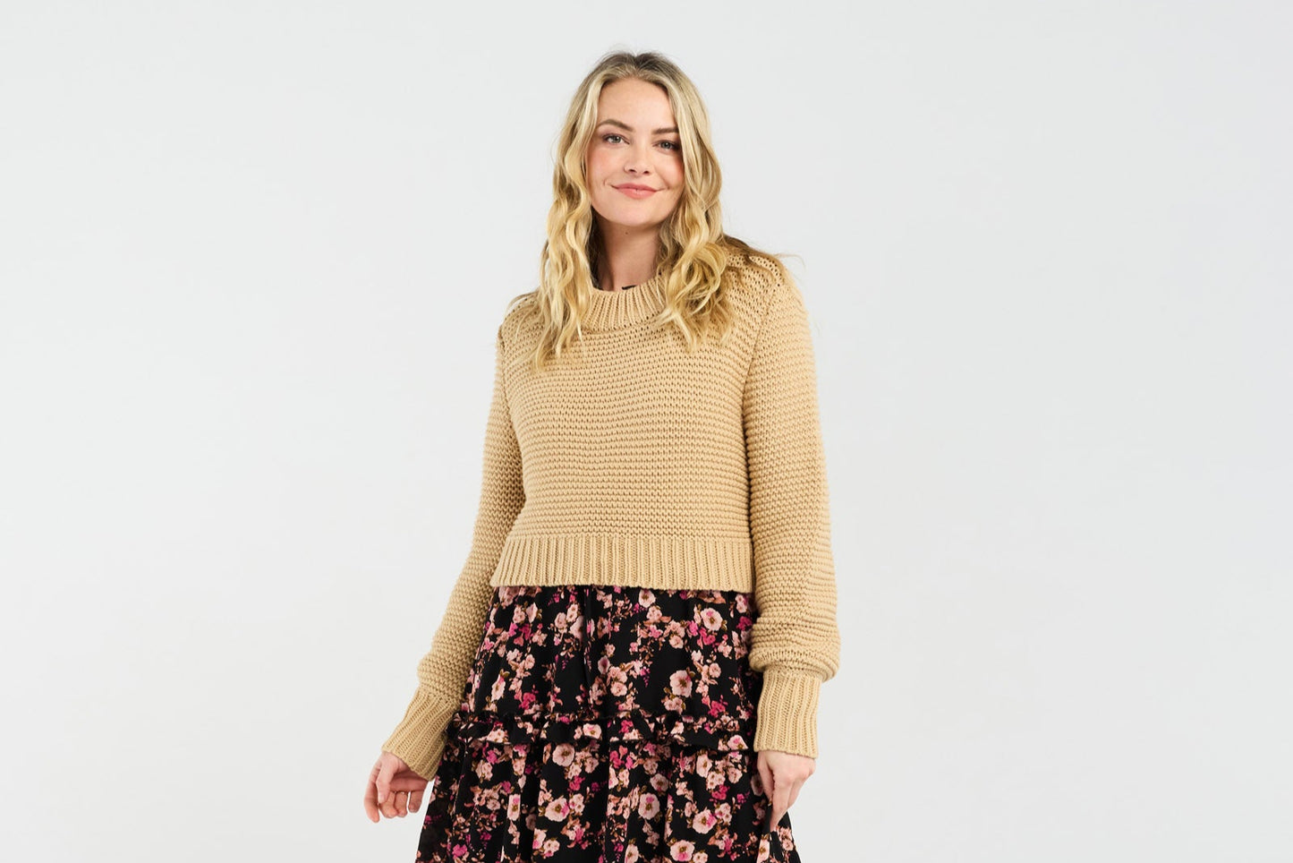 Blackstone Becca Crop Knit - Oat