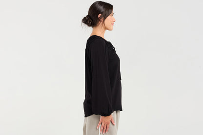 Blackstone Laura Luxe Tie Top - Black