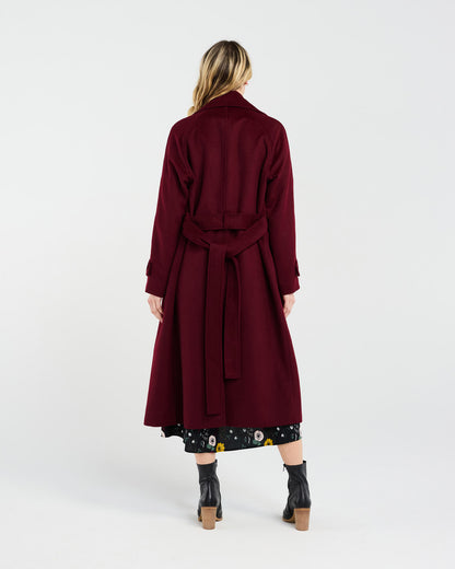 Blackstone Camille Wool Blend Coat - Cherry