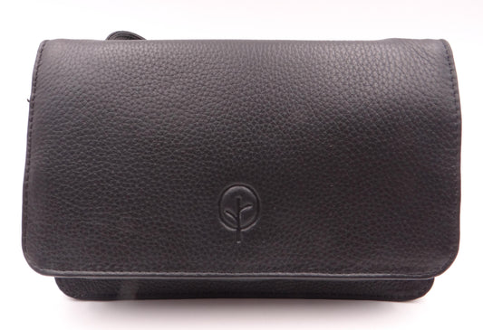 Second Nature Leather Small Crossbody Bag - Black  #CB4