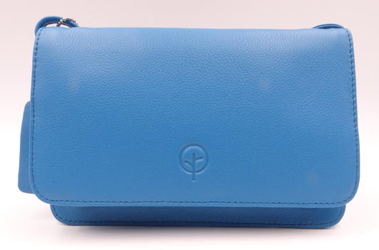 Second Nature Leather Small Crossbody Bag -  Ocean #CB4