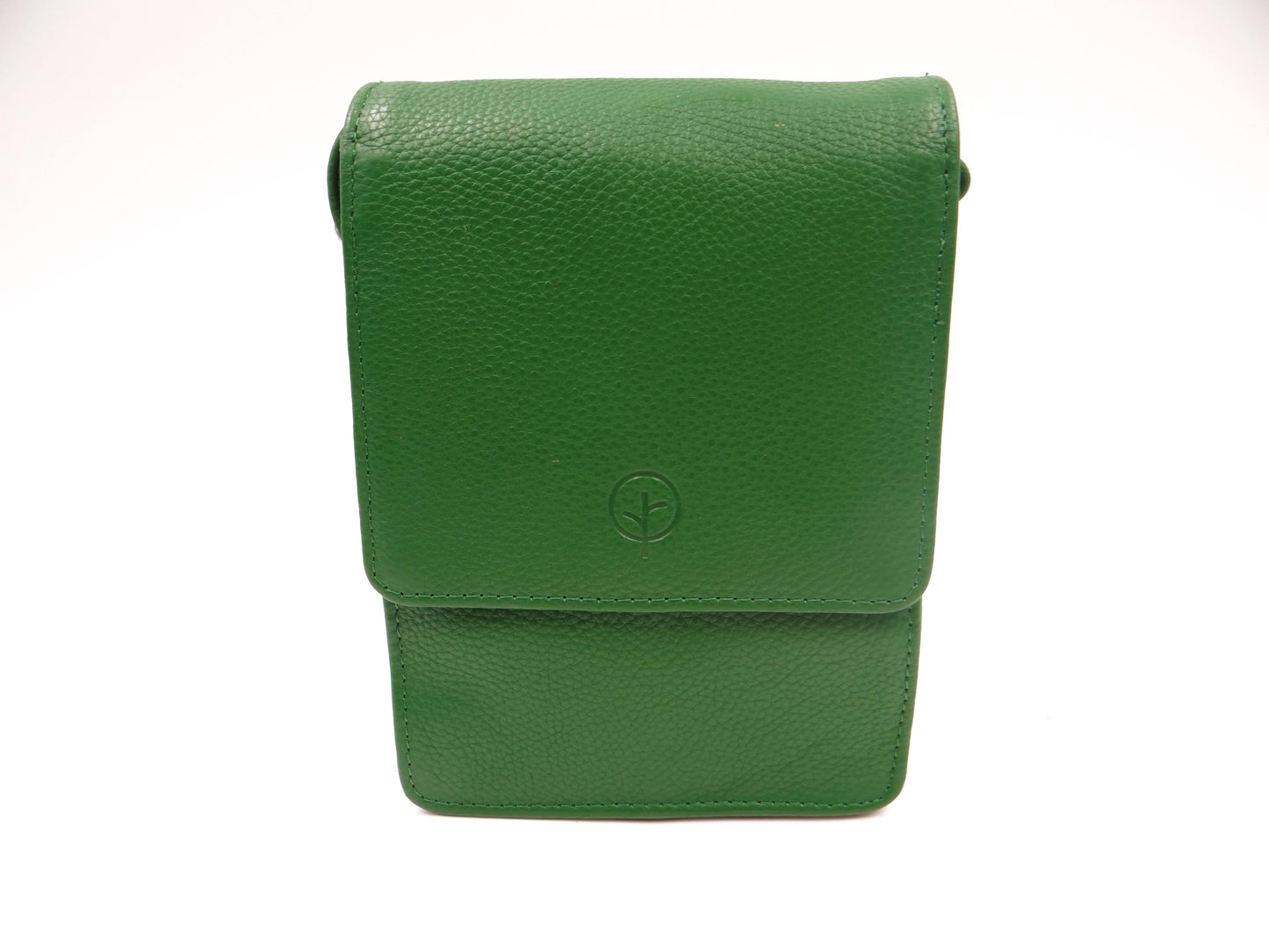 Second Nature Leather Traveller Cross Body Bag  - Monstera Green # CB6