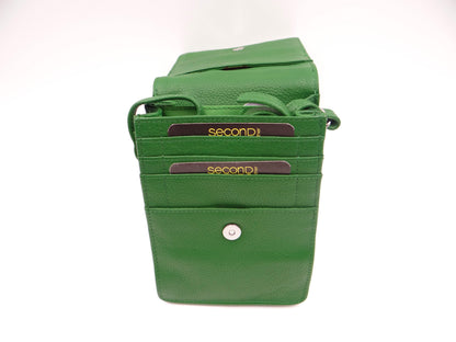 Second Nature Leather Traveller Cross Body Bag  - Monstera Green # CB6