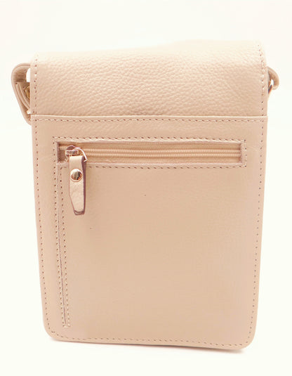 Second Nature Leather Traveller Cross Body Bag  - Wild Oat # CB6