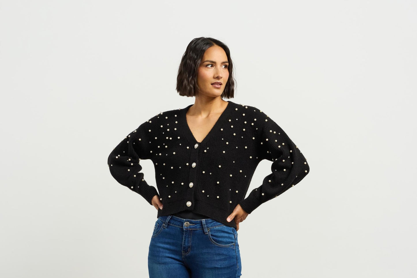 et alia Pearl Cardi - Black