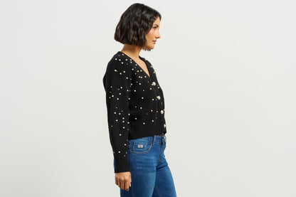 et alia Pearl Cardi - Black