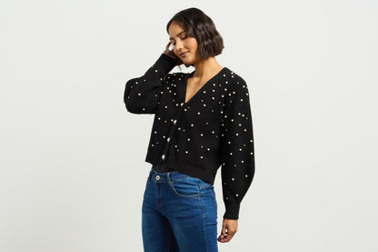 et alia Pearl Cardi - Black