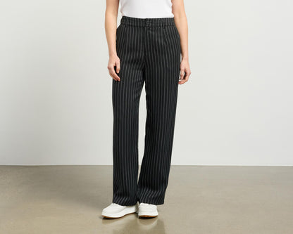 et alia Riley Pant - Black Pinstripe