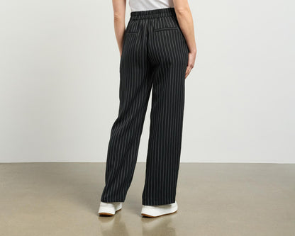 et alia Riley Pant - Black Pinstripe