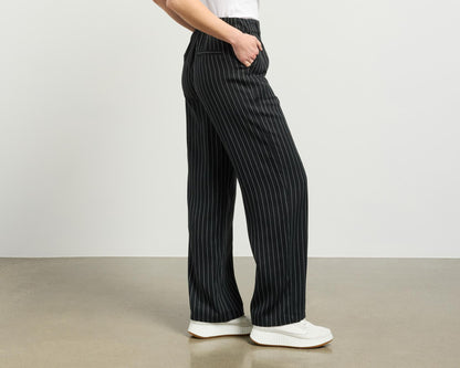 et alia Riley Pant - Black Pinstripe