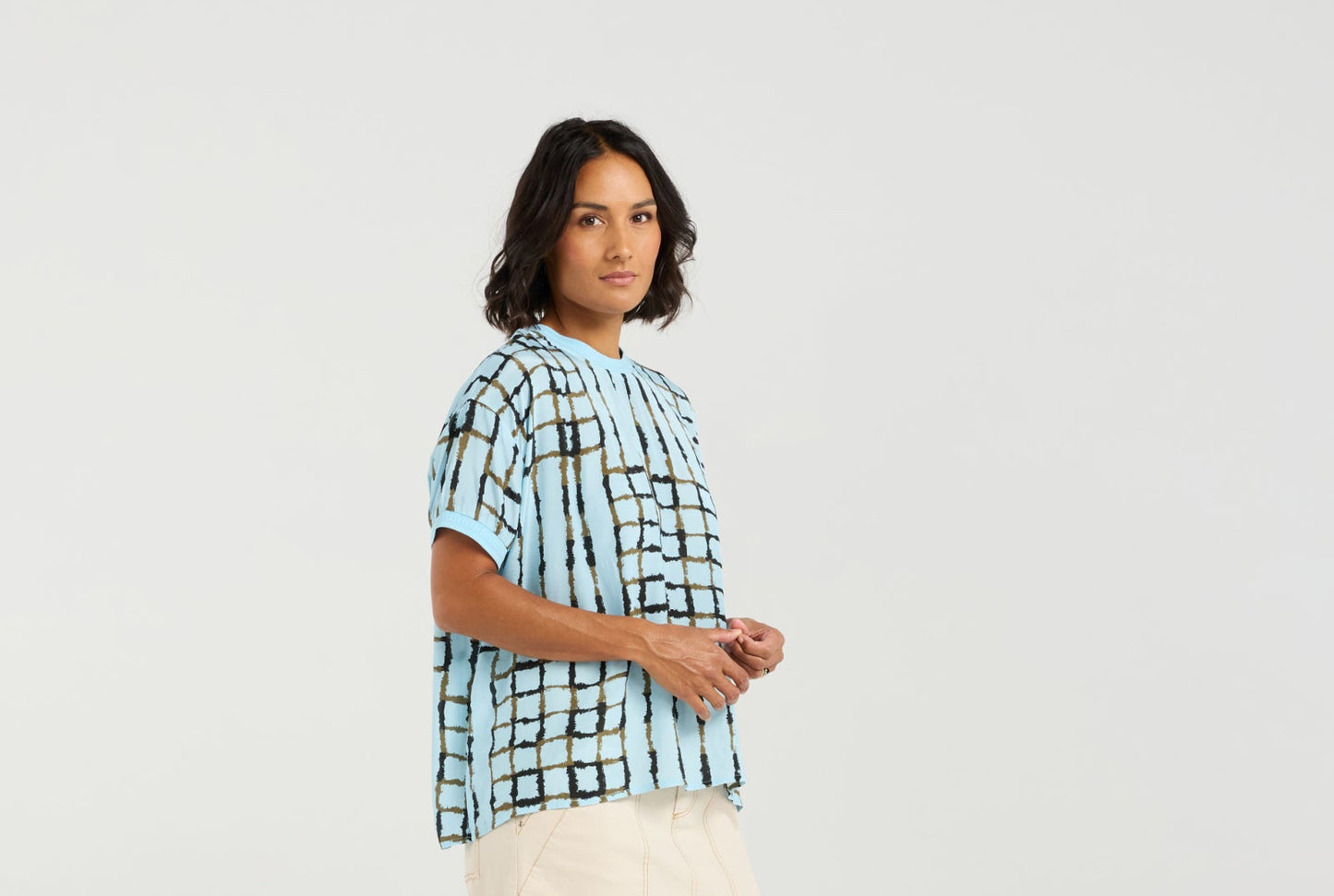 et alia Brea Top - Skyline Plaid