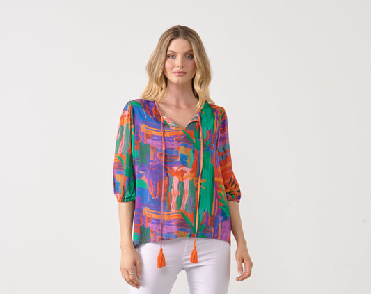 Holmes & Fallon Carnival Print Top - HF2533