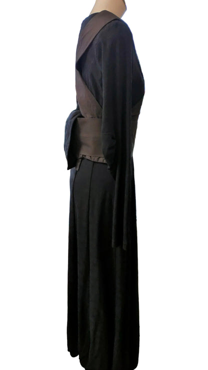 PRE OWNED Trelise Cooper Black Maxi Dress - side view showing sash tie