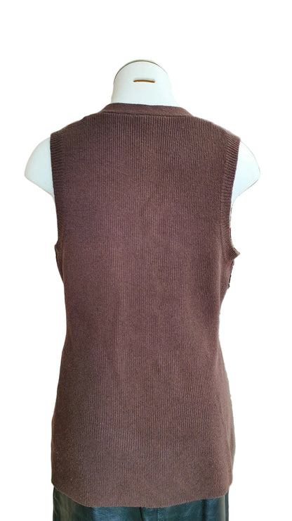 PRE LOVED Seed Heritage Merino Vest - Brown