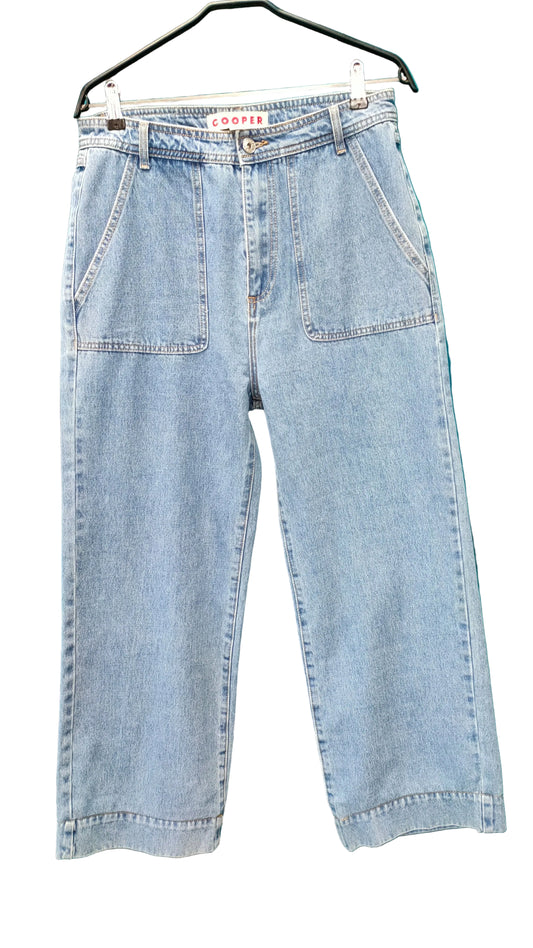 PRE OWNED Cooper "Jean On Me" Wide Leg Jean — Light Wash