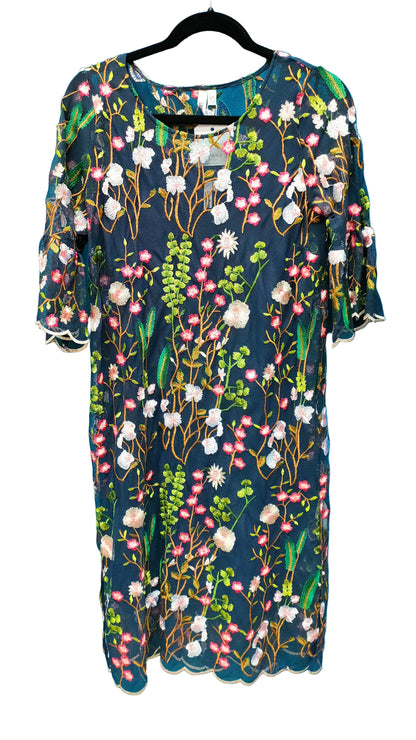 PRE OWNED Loobies Story mesh embroidered floral dress