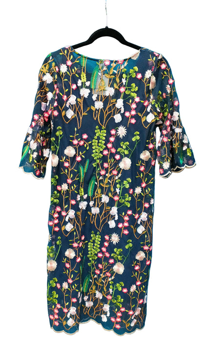 PRE OWNED Loobies Story mesh embroidered floral dress