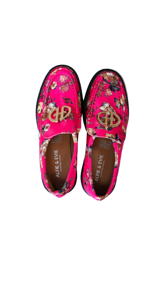 PRE OWNED Alfie & Evie Pink Floral Loafers