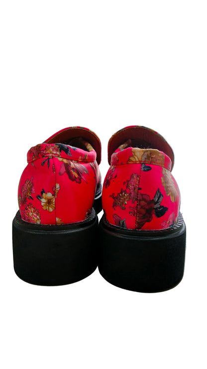 PRE OWNED Alfie & Evie Pink Floral Loafers